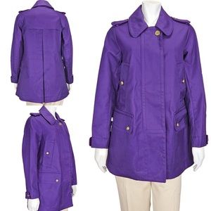 COACH Ladies Balmacaan Purple Overcoat Size Small